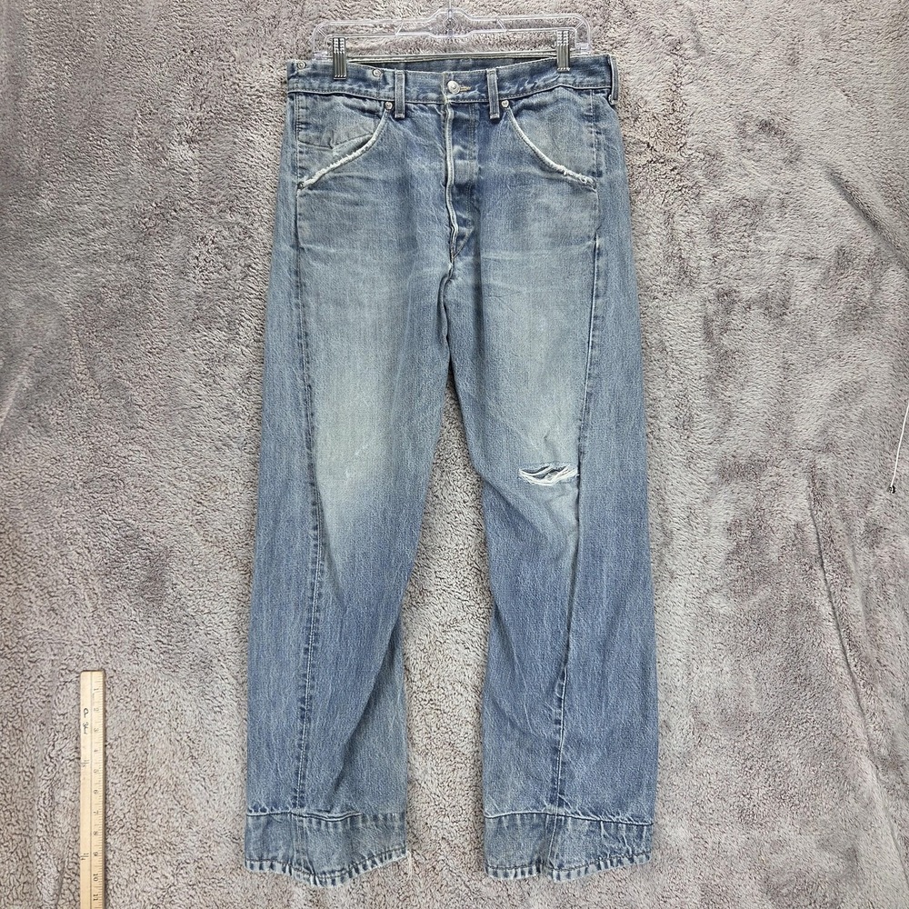 Vintage Levis Engineered Jeans Mens Blue Twisted Button Fly Denim Fits 32x30